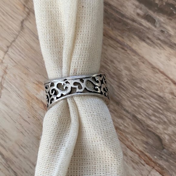 Dyrberg/Kern Bleuz Swarovski crystal ring with intricate metalwork - Picture 4 of 6